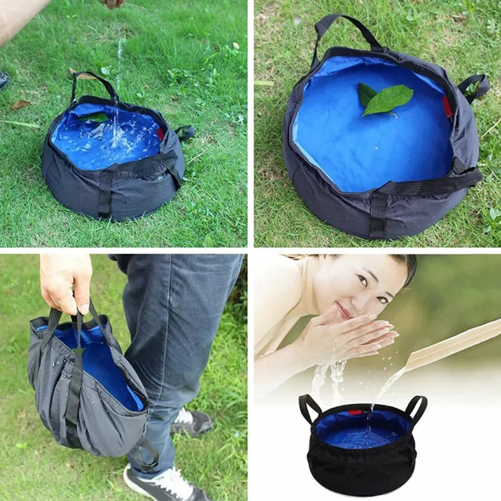 

AOTU 8.5L Folding Water Bag Washbasin Outdoor Camping Bowl Sink Wash Basin Portable Washing Ultralight Fishing Garden Bucket