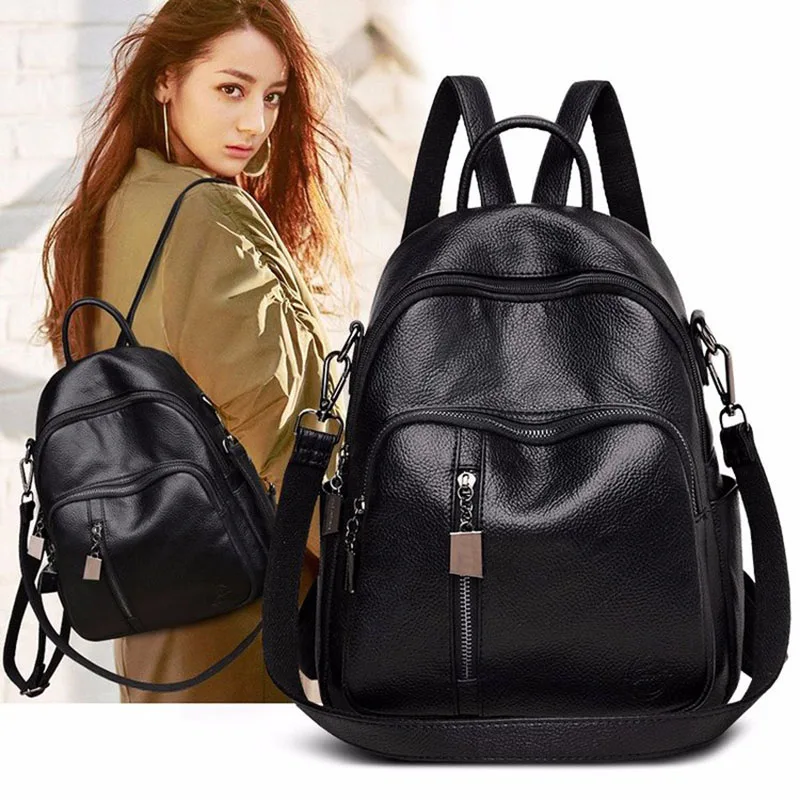 Женский кожаный рюкзак Vfemage модный многофункциональный для путешествий школьный