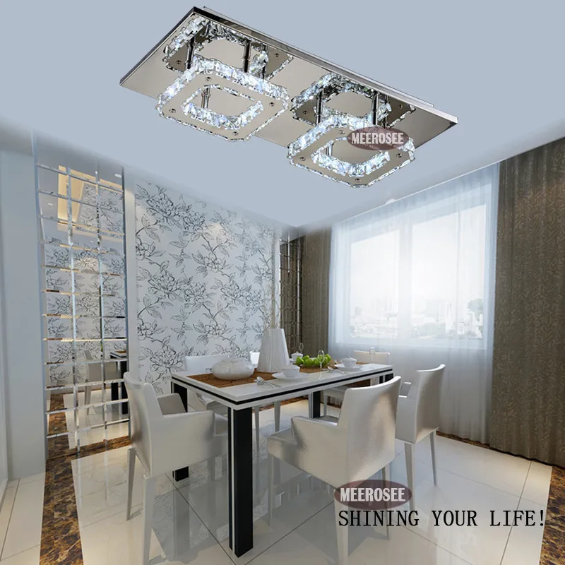 Современные прямоугольные Квадратные Светодиодные Хрустальные потолочные