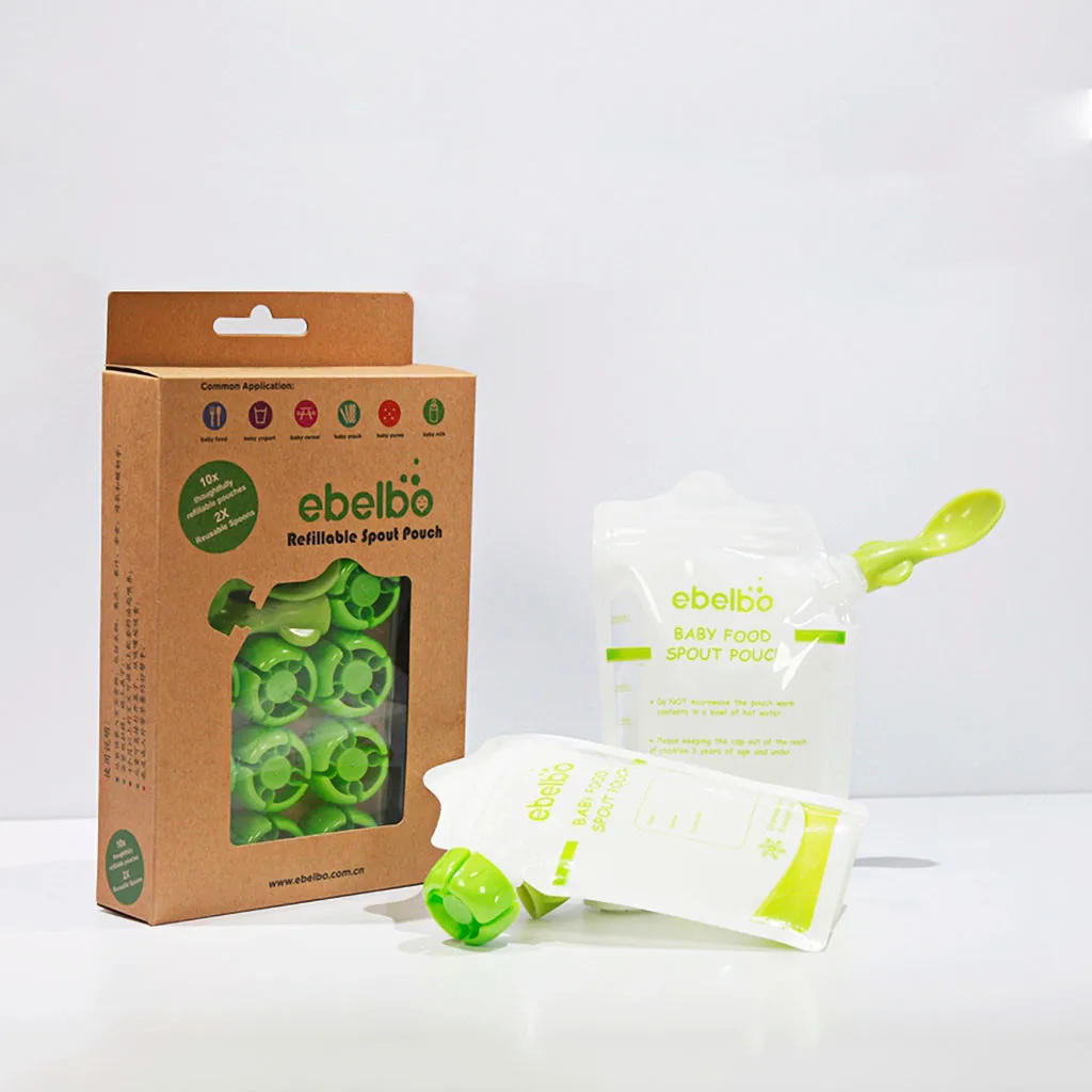 

45# 10pcs/pack of baby food bag, feeding supplies bag, double zipper, reusable food bag, refillable, supplementary food box