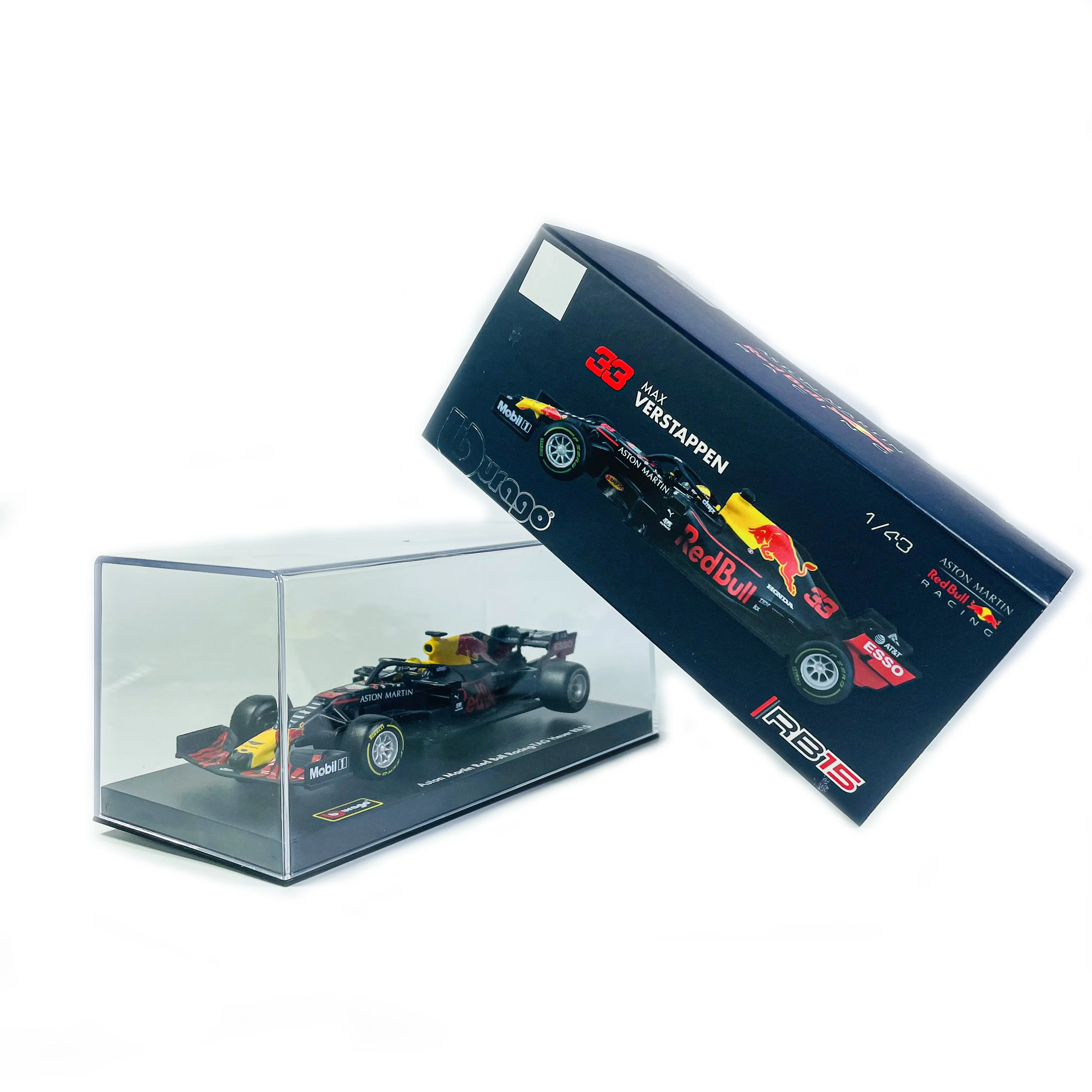 Bburago-coche de carreras Aston Martin Red Bull, escala 1:43, RB16B NO33, veh&iacute;culo de lujo de aleaci&oacute;n, coches fundidos a presi&oacute;n, colecci&oacute;n de juguetes, regalo-0