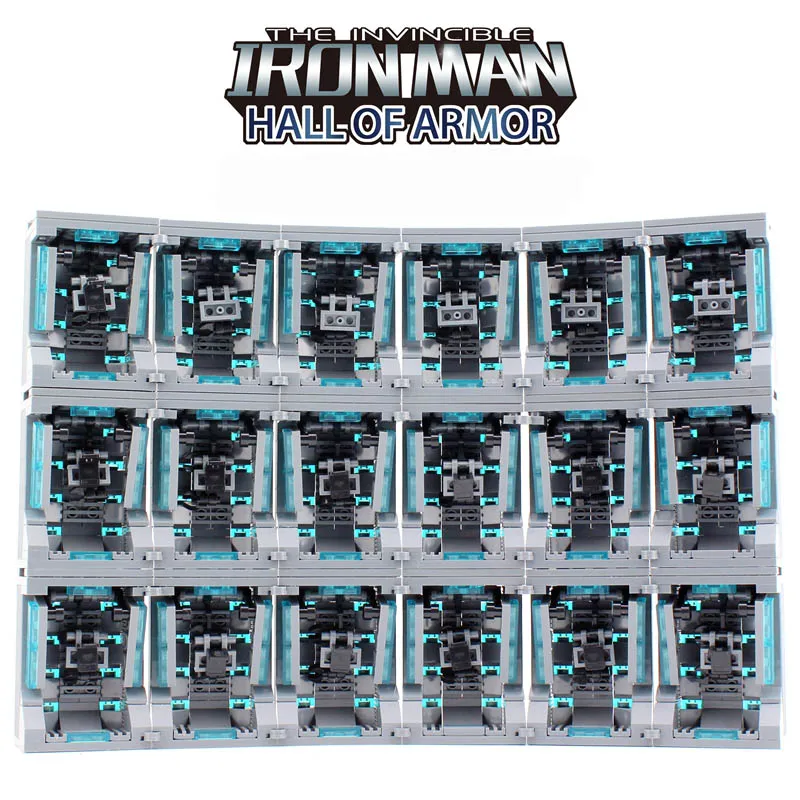 Новая распродажа просвечивающий Железный человек минифигурка зал брони