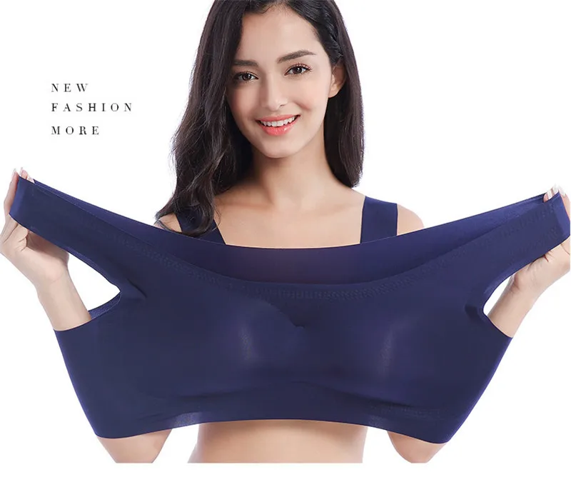 Dark Blue SEXYWG размера плюс, топ для йоги, спортивный бюстгальтер для женщин, бесшовное нижнее белье, ударопрочный спортивный жилет для спортзала, фитнеса, бега, Bh, бюстгальтер пуш-ап, 5XL - Цвет: Dark Blue