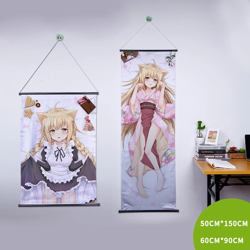 Home Decorative Poster Anime Cartoon Wall Scroll | Дом и сад