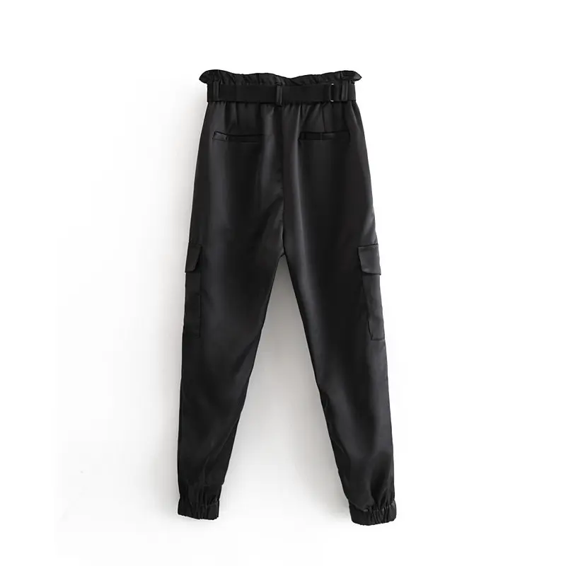 Стиль сафари женские высокие пояса повседневные Прямые Штаны осенние модные