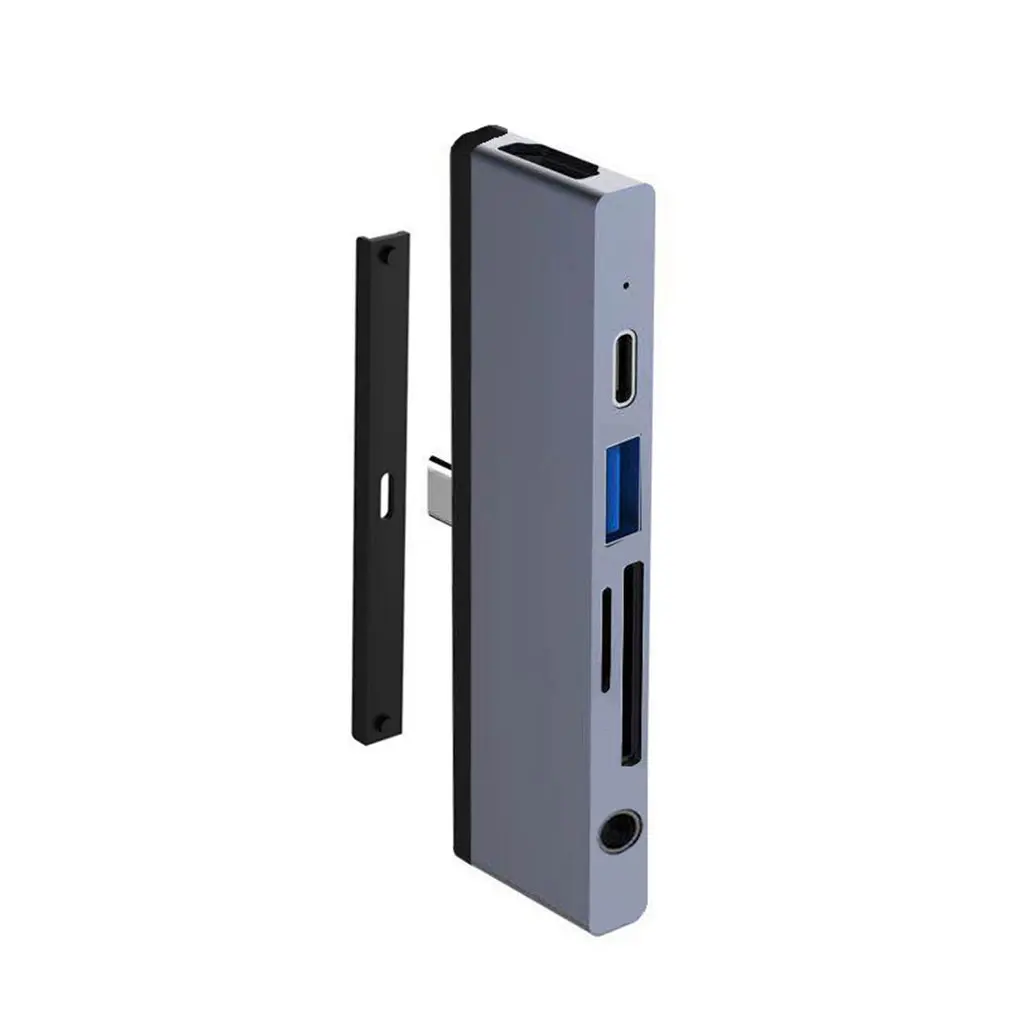 

Концентратор 6 в 1 HDMI-совместимый + type C + USB3.0 + цифровой Безопасность + TF + 3,5 мм аудио Расширенный дисплей режим супер скорости USB 3.0 портов