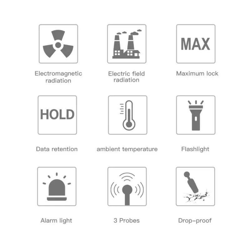 Измерительный прибор EMF детектор излучения на 360 ° электрического магнитного