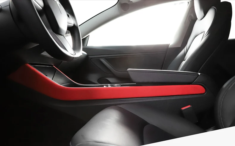 LUCKEASY автомобиль Fip мех центральный контроль боковая защита для Tesla модель 3- защита боковой край пленка протектор наклейки