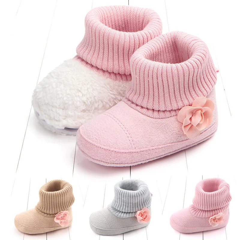 Фото Зимняя детская обувь тонкие длинные плюшевые сапоги для младенцев девочек