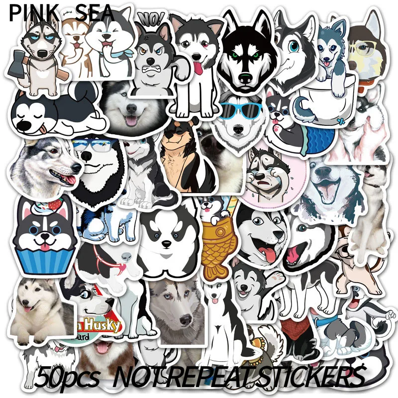10/30/50Pcs/set Siberian Husky Animal Alaskan Malamute Sticker For DogLaptop Scrapbook Skateboard Motorcycle Snowboard Luggage