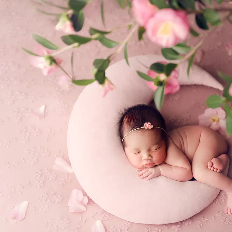 

Newborn Moon Pillow Photography Prop Baby Posing Pillows Stars Set Hat Set Baby Body Poser Studio Kid Photo Shooting Accessories