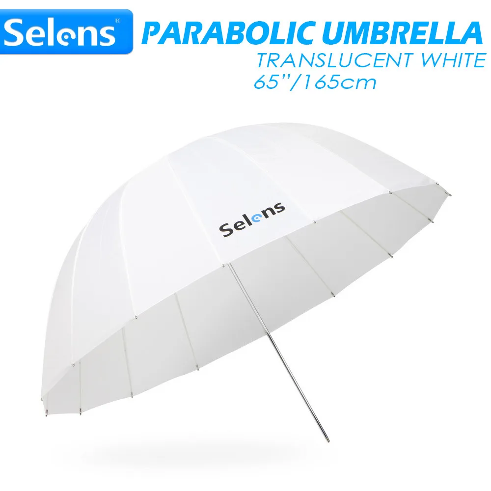Guarda-chuva para Velocidadelite Flash de Estúdio Bolsa de Transporte Selens Parabólica Iluminação Macio Branco Translúcido Difusor w – 65 165 cm