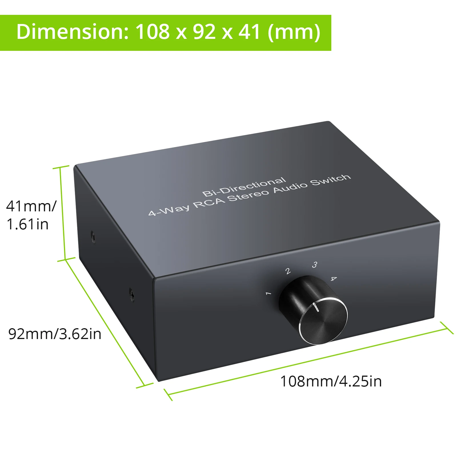 PROZOR 4-канальный двунаправленный RCA стерео аудио переключатель 1 в 4 или Out L/R Jack