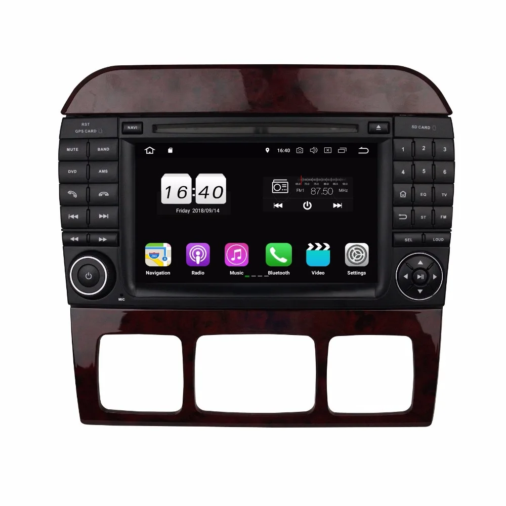 Android 8 1 2 Гб ОЗУ 16 4 ядра автомобильный DVD-плеер Wifi 4G BT 5 0 RDS радио GPS карта для Benz W215 W220
