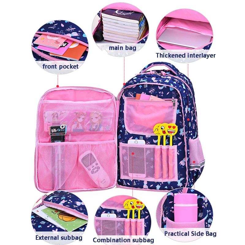 Backpacks for Girls Waterproof School Backpacks for Teenagers Girls Orthopaedics Schoolbags Kids Backpack Children Shool bags