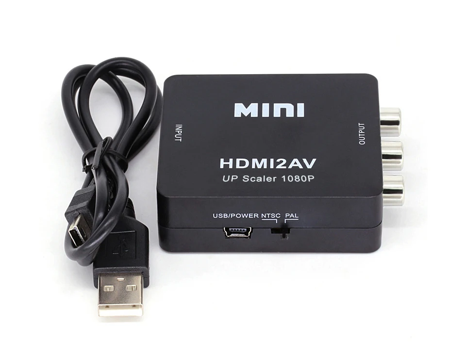 HDMI к RCA AV конвертер HDMI К AV адаптер Android tv Smart Box Ноутбук Chromecast для 1080P 720P 480P NTSC/PAL HDMI2AV