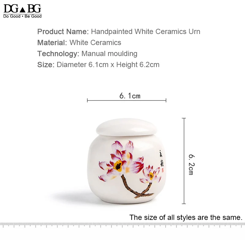 Памятный контейнер прах питомца урна расписанный вручную керамический урн для