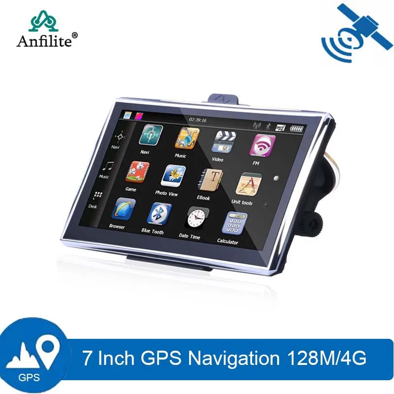 7 дюймов HD автомобиль грузовик GPS навигации FM 4 Гб + 128 М DDR автомобиля последнюю