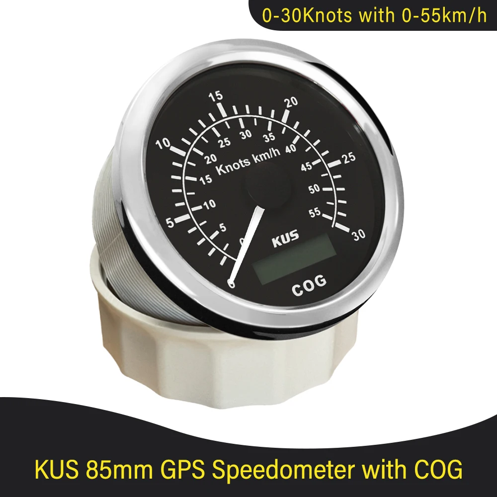 Водонепроницаемый Спидометр KUS 3 3/8 дюйма GPS 0-30 узлов с красной/Желтой подсветкой |