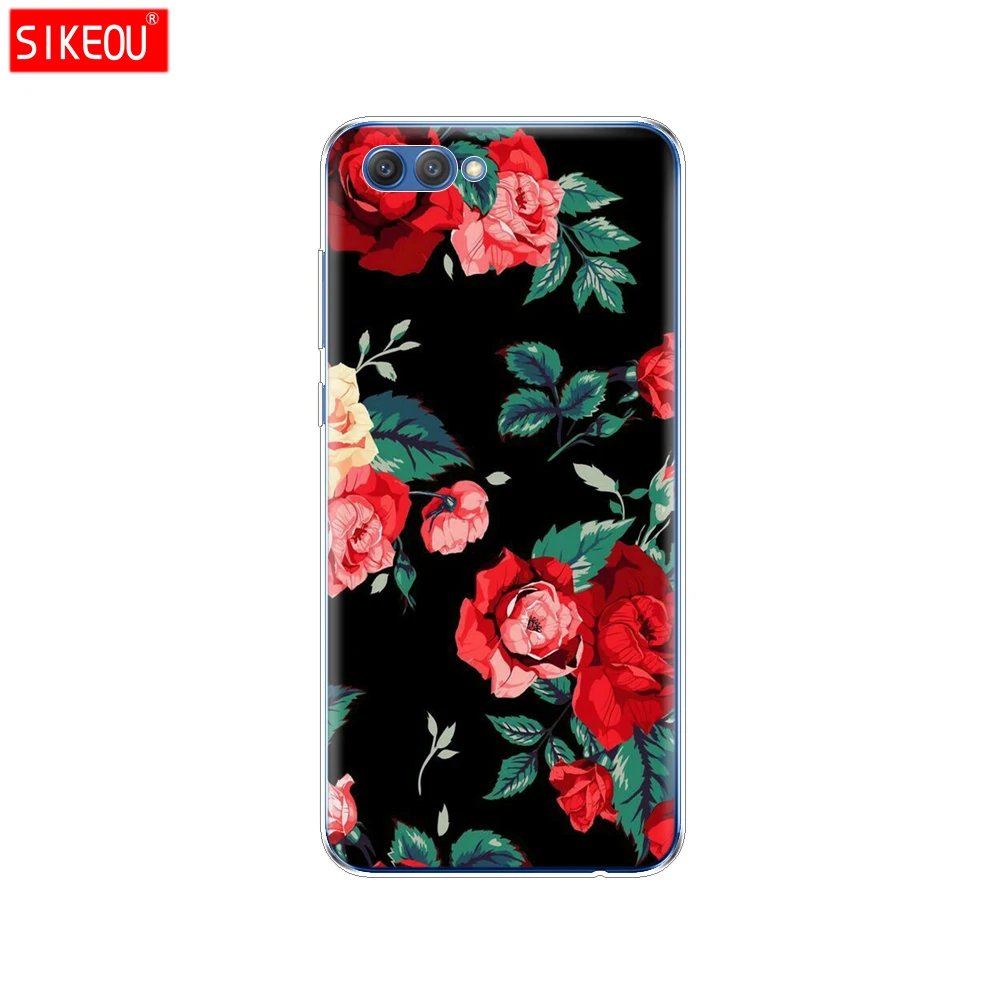 SIKEOU Flower Pink Peonies Silicone Cover phone Case for Huawei Honor 10 V10 3c 4C 5c 5x 4A 6A 6C pro 6X 7X 6 7 8 9 LITE | Мобильные