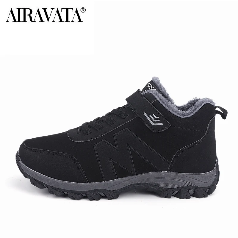 Winter Man Woman Outdoor Casual Short Boots Hiking Boots Snow Boots Plus Velvet Warm Magic Sticker Wearsistance Cotton Footwear