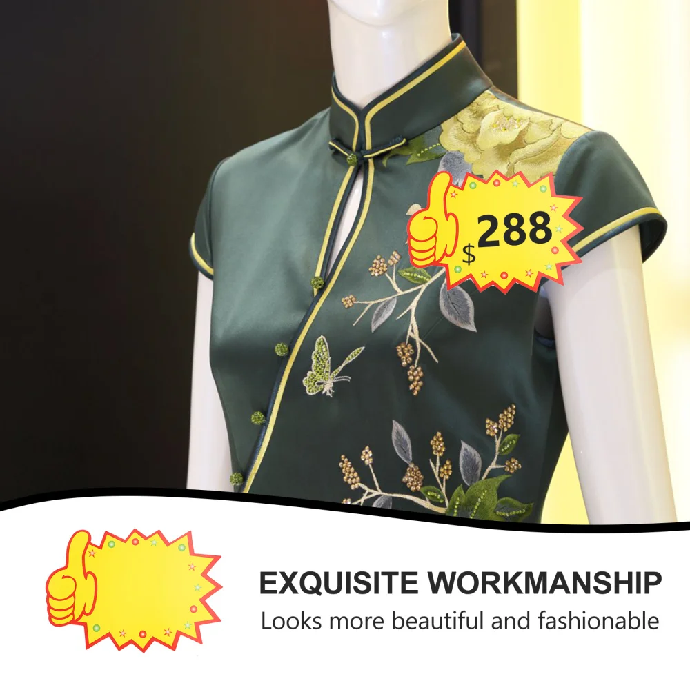 

100Pcs Commodity Price Tags Advertising Sale Stickers Market Promotional Tags