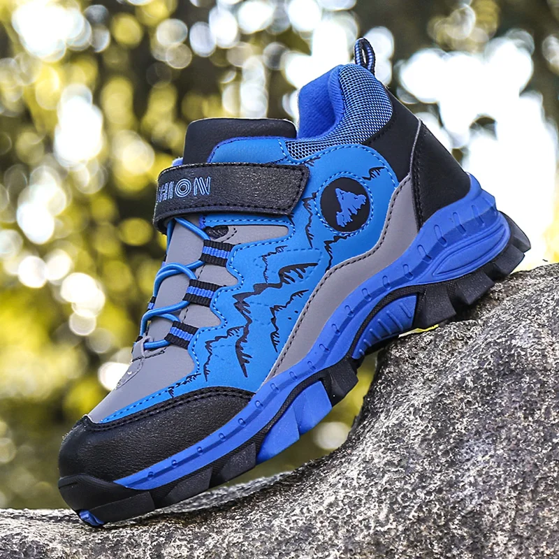 Детская зимняя обувь для мальчиков нескользящая походная детские уличные