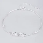 Простой двухслойный матовый браслет со звездами и бусинами изысканный женский свадебный браслет с шармами серебряного цвета модная Подарочная бижутерия для девушек