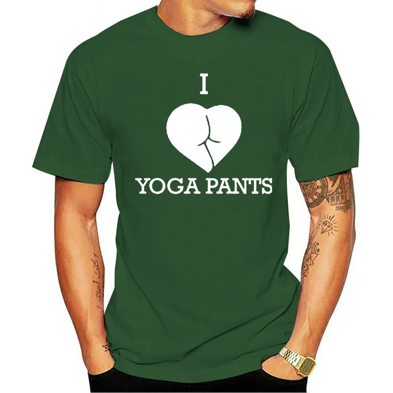 2020 модная повседневная футболка из 100% хлопка I Love yogaтренировочные брюки забавные