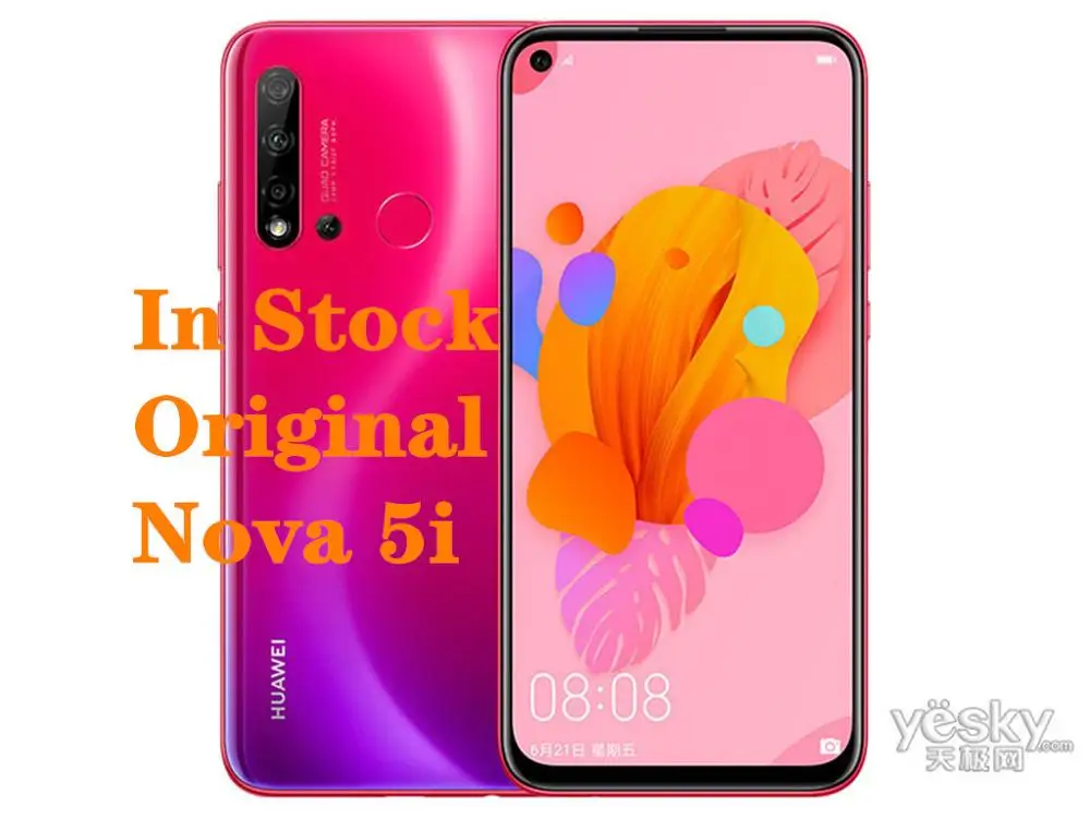 Смартфон HuaWei Nova 5i, 6,4 дюймов, Kirin 710, четыре ядра, Android 9,0, 8 Гб ram, 128 ГБ rom, МП, отпечаток пальца, ID, телефон