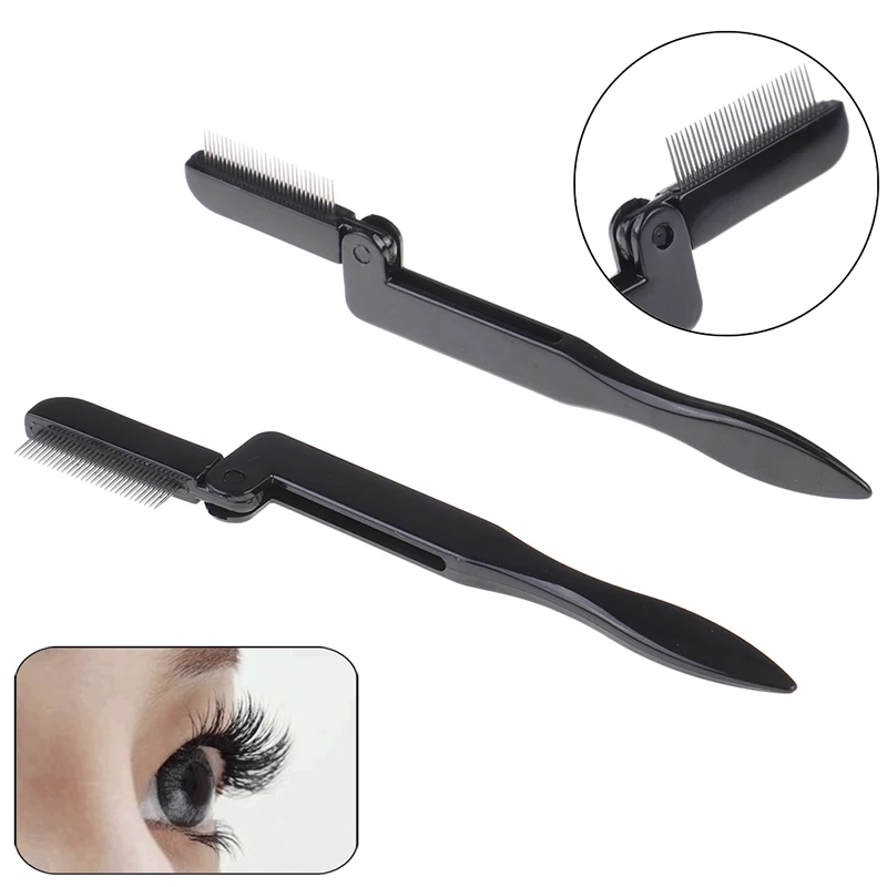 

1PC Cosmetic Tool Foldable Eyelash Curler Beauty Makeup Lash Separator Metal Eyelash Brush Comb Mascara Curl Beauty Makeup
