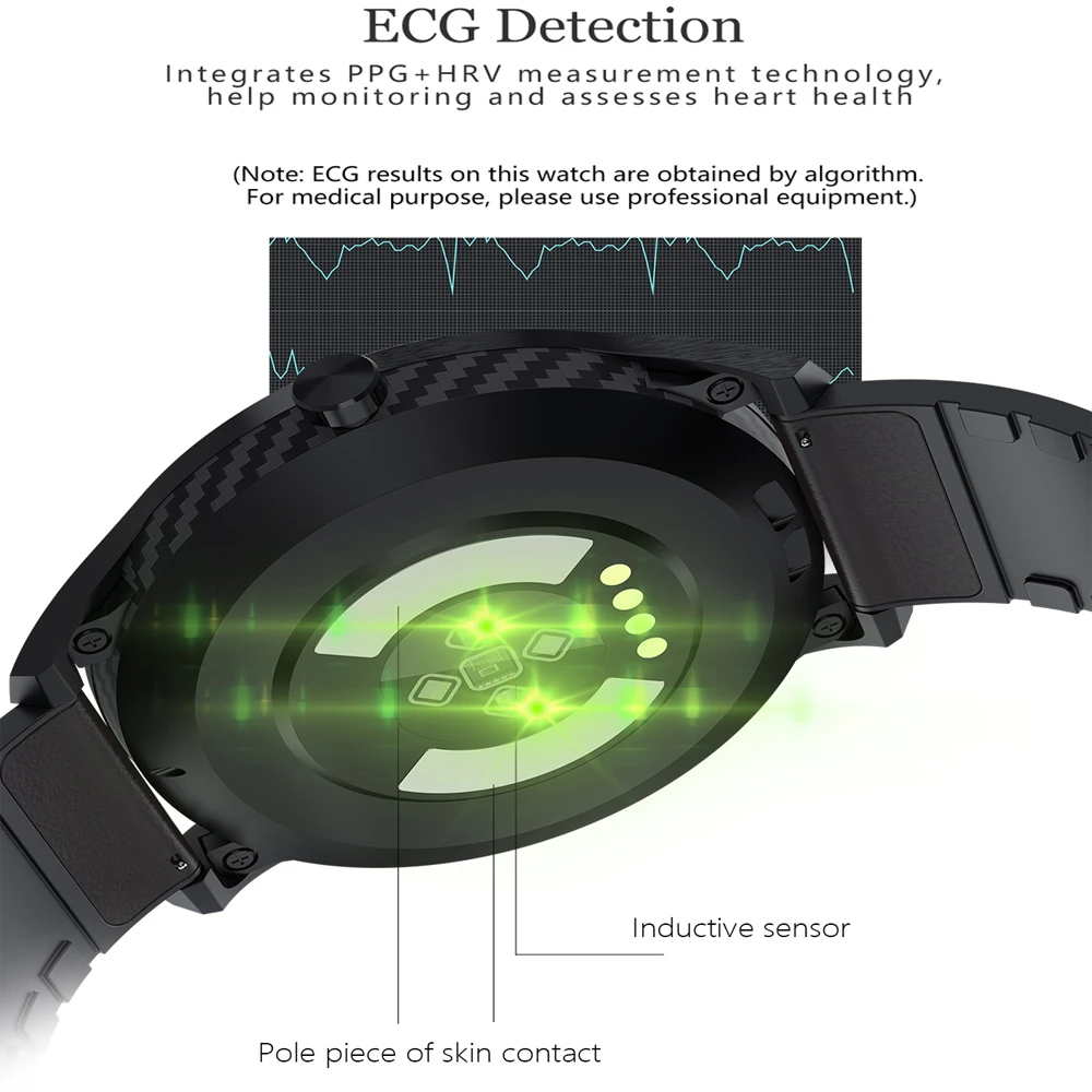 DT98 мужские умные часы IP68 Smartwatch ECG фитнес-трекер для измерения сердечного ритма полный сенсорный бизнес умные часы Bluetooth Вызов наручные часы