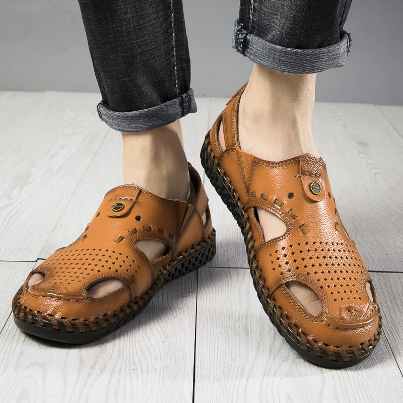 

Summer Sandals&slippers Men's Sandals Male Sandal Slipper Women Rubber Men Mens Casual Shoes Roman Leather