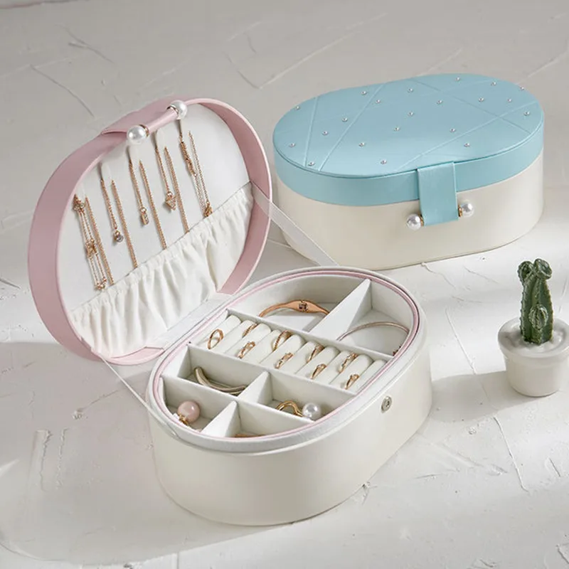 Новинка 2019 простая и красивая кожаная шкатулка для ювелирных изделий