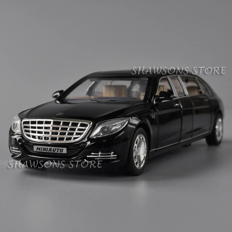 Модель автомобиля под давлением Maybach S650 в масштабе 1:32 роскошная тянущаяся копия