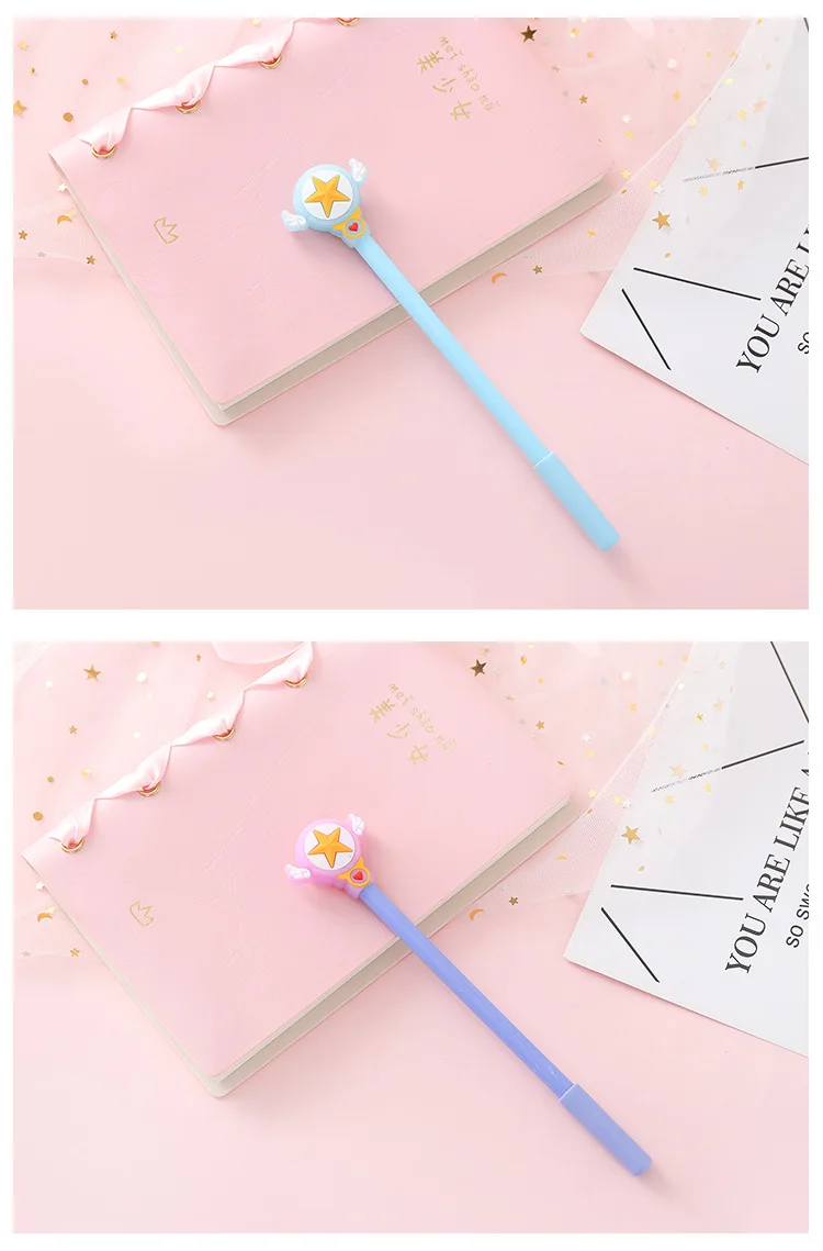 Sailor Moon Card Captor Cardcaptor Sakura magic wand Cartoon 0,5 мм карандаш гелевая ручка канцелярские принадлежности Рождественский подарок для девочки безделушка