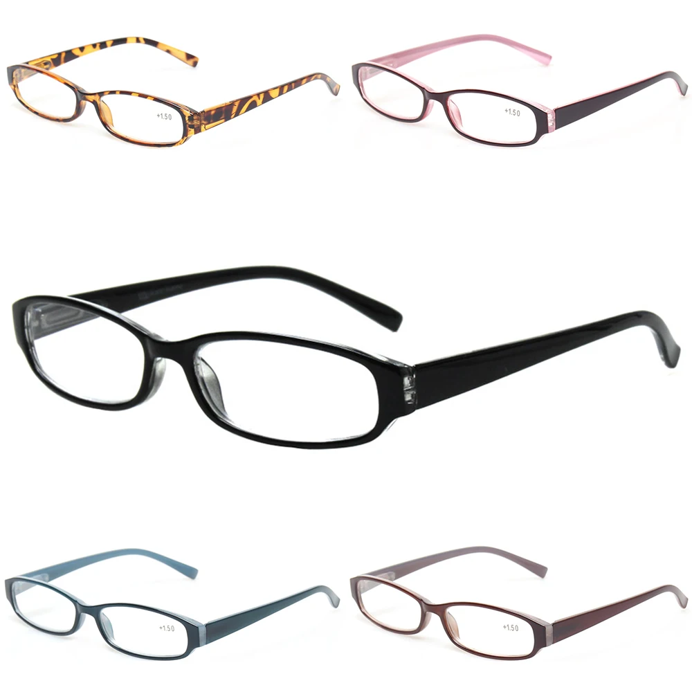 

5 Pack Reading Glasses Men Women Spring Hinges Comfortable Glasses for Reading Diopter +0, +50, +75, +100, +150, +200...+600