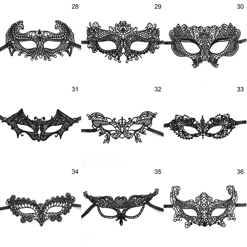 

Sexy Black Swan Lace Eye Mask Women Fashion Masquerade Halloween Costumes Accessories Mask Ball Party Half Face Blindfold Masks