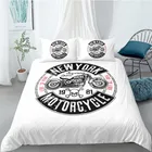 Комплект постельного белья с рисунком мотоцикла, 23 шт., модное одеяло