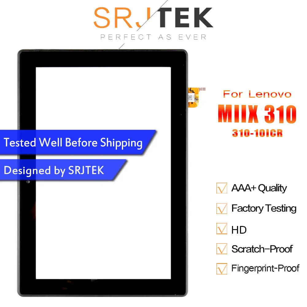 

Srjtek 10,1 "сенсорный экран для Lenovo MIIX 310-10ICR MIIX 310 10ICR сенсорный экран дигитайзер сенсорная панель для планшета Запасные части