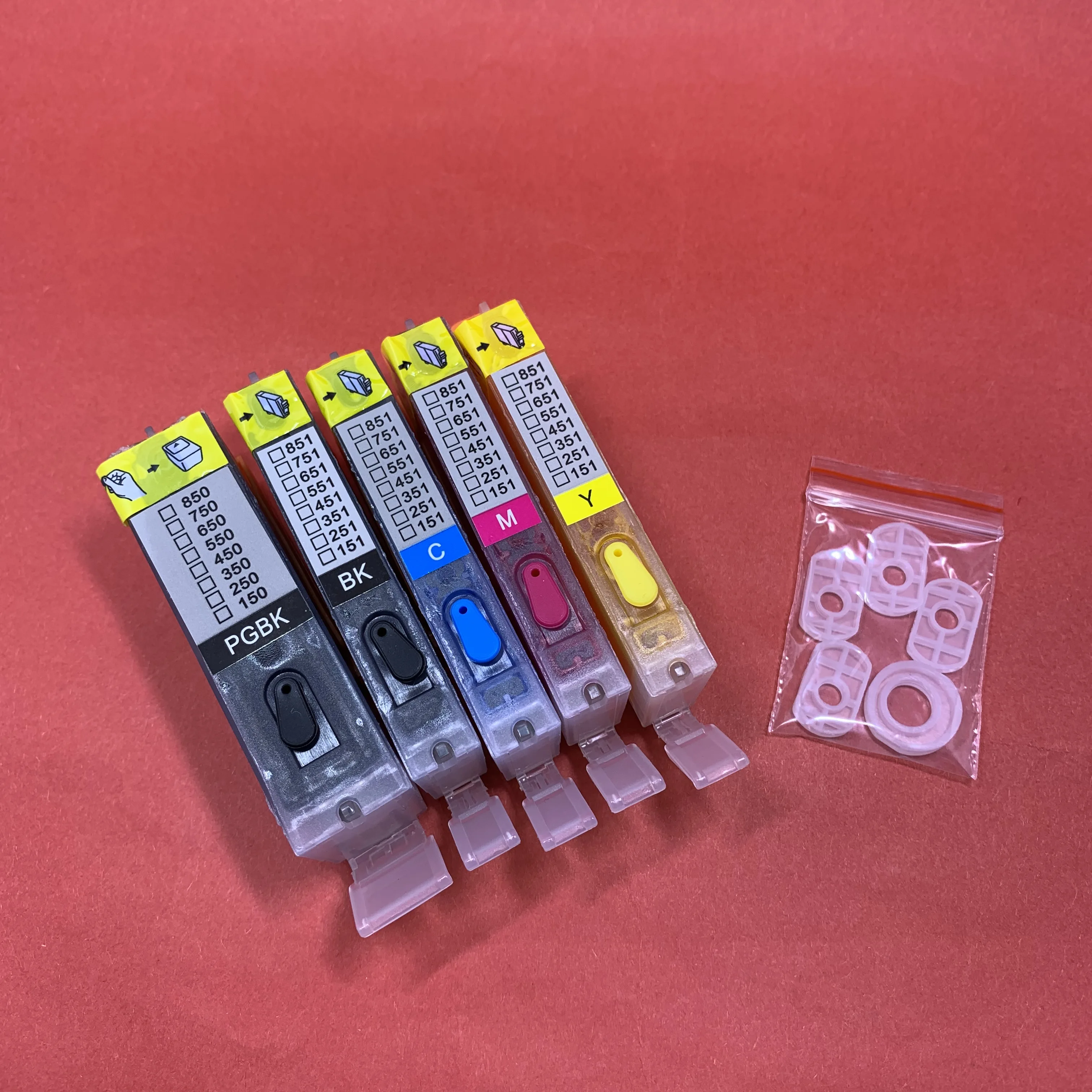 

YOTAT 5pcs Full Refillable ink cartridge PGI-450XL PGI-450 CLI-451 for Canon PIXMA MG5440 MG6340 IP7240 MX924 MG5540 MG6440