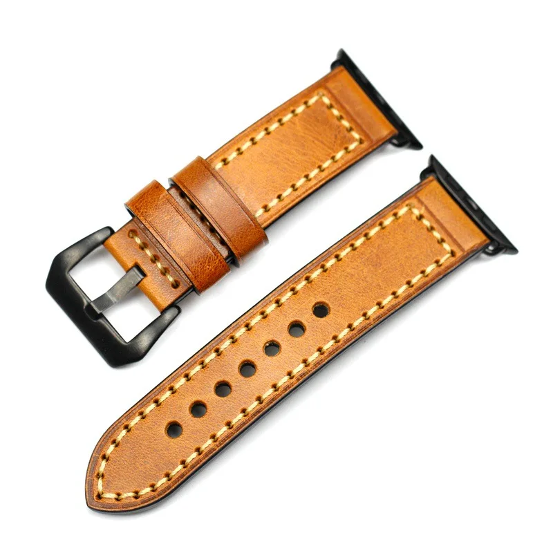 Высококачественный кожаный ремешок для Apple watch 44 мм 40 мм 42 мм 38 мм correa Apple iwatch 4 5 3 ручной кожаный браслет для часов
