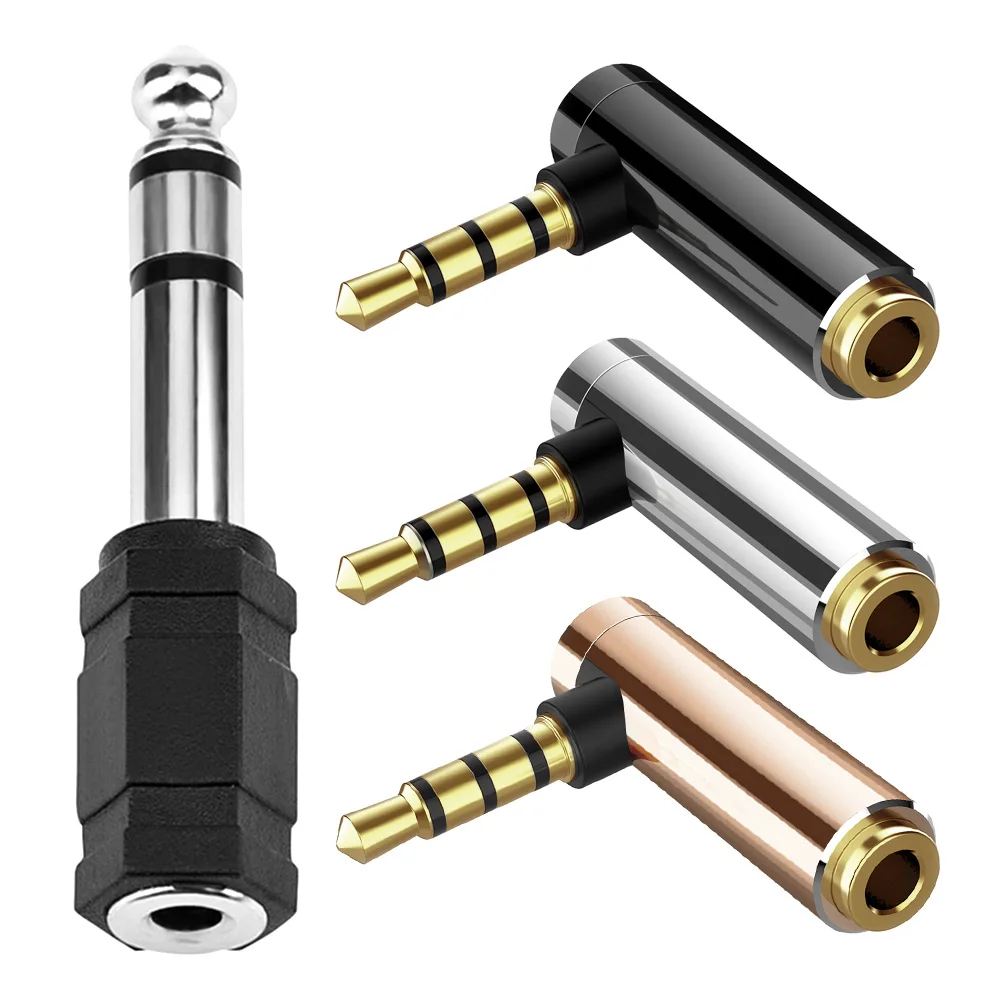 6,35 мм 6,5 мм стерео кабель 6,5 мм 1/4 "штекер 3,5 мм гнездо 4 типа 3,5 мм аудио адаптер конвертер для наушников микрофон
