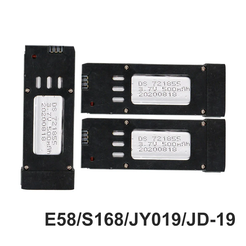 

Upgrade Version 3.7V 500mAh Lipo Battery for Eachine E58 L800 JY019 S168 Drone X Pro RC Drone Quadcopter