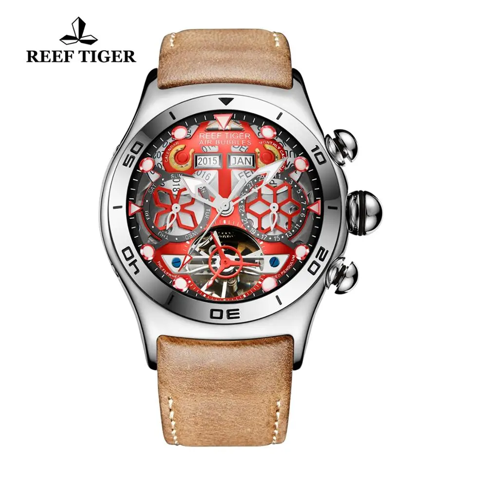 Часы мужские автоматические модные водонепроницаемые механические Спортивные с