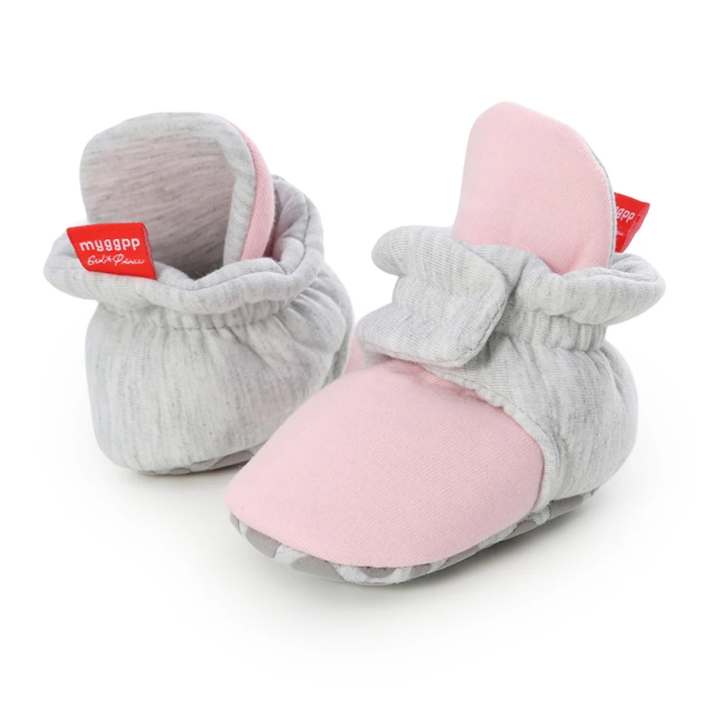 

Newborn Baby Socks Shoes Boy Girl 2022 First Walkers Booties Cotton Anti-slip Warm Crib Shoes