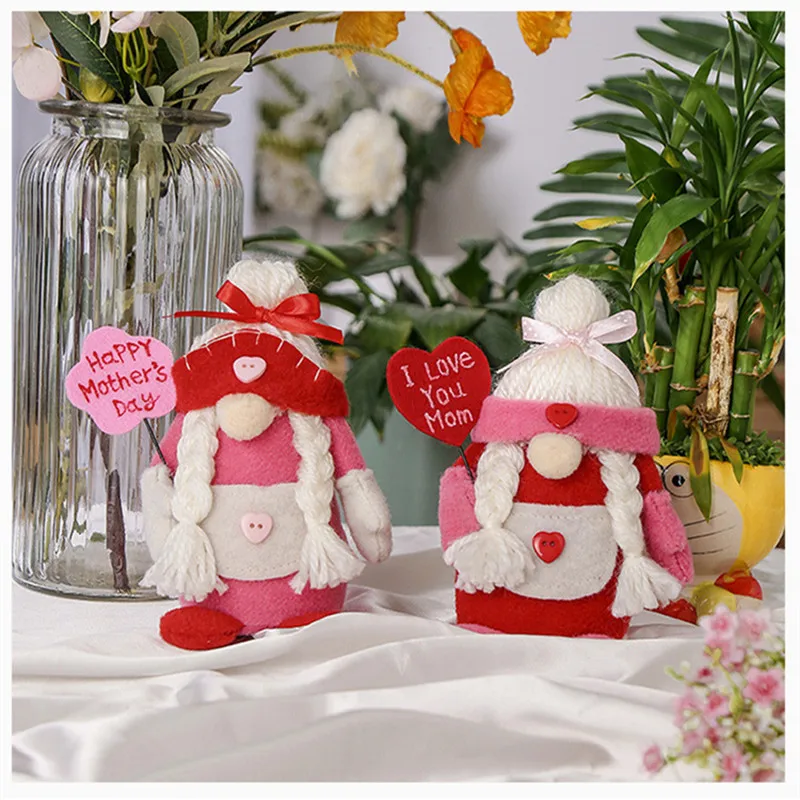 

НОВАЯ шапка с карликом на день матери, украшение в форме сердца, кукла без лица, маленькая карликовая кукла, украшение для пожилых лесов