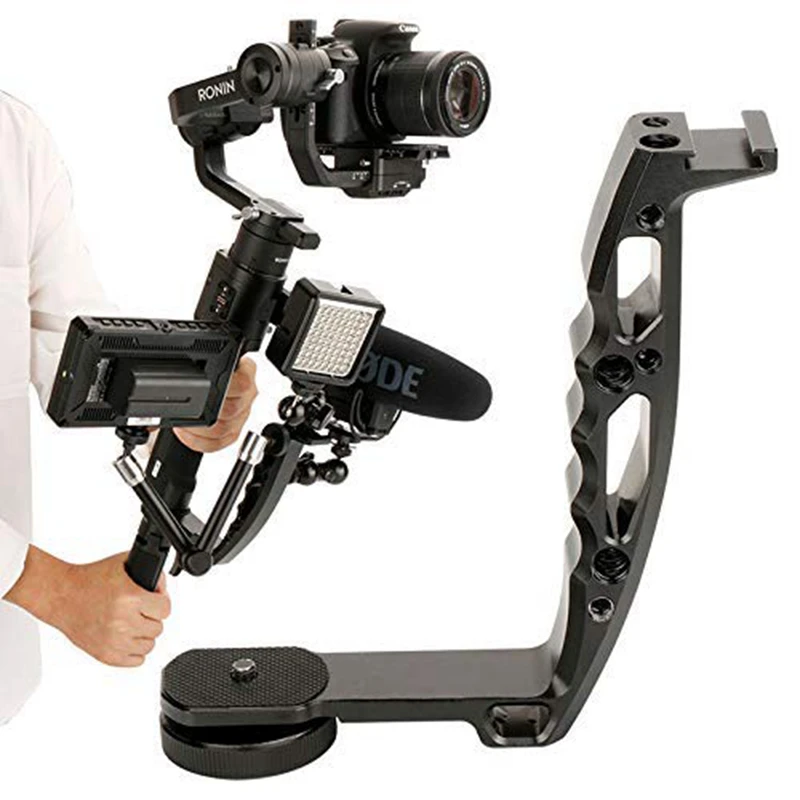 Двойная Рукоятка Transmount для DJI Ronin S SC Zhiyun Crane 2 Moza Air AK4000 Gimbal Video Monitor крепление