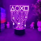 Акриловый 3D игровой коврик с иллюзией P4P, ночная лампа, лампа для игровой комнаты, изменение на настольной игровой консоли, значок с датчиком логотипа, декоративная лампа