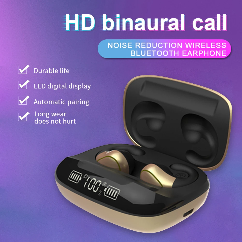 

Multi-functional Classic Portable Touch Control Wireless Bluetooth Headset Practical TWS Sports Stereo Music Headphones